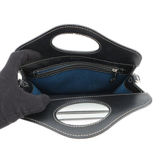 将图像加载到图库查看器中，BURBERRY Pocket 2way Handbag Blue/Black8039101 Canvas Leather Size Mini
