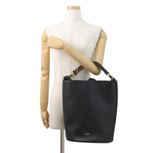 Load image into Gallery viewer, BURBERRY Bucket Bag Black/Beige8084036 Leather Size Medium
