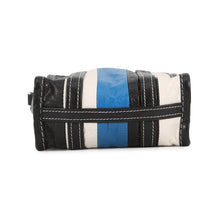 将图像加载到图库查看器中，BALENCIAGA Bazar Shopper Black/White/Blue513988 Leather Size XXS
