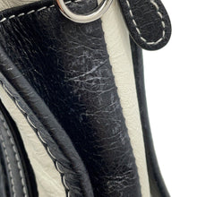 将图像加载到图库查看器中，BALENCIAGA Bazar Shopper Black/White/Blue513988 Leather Size XXS
