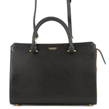 Load image into Gallery viewer, BURBERRY Banwell 2way Handbag Black/Beige8084023 Leather Canvas Size Small
