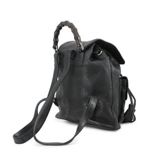 将图像加载到图库查看器中，GUCCI Bamboo Backpack Black370833 Leather
