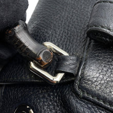 将图像加载到图库查看器中，GUCCI Bamboo Backpack Black370833 Leather
