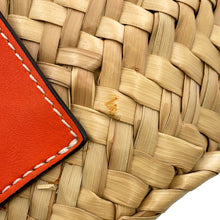 Load image into Gallery viewer, LOEWE Anagram basket bag Orange/Natural327.02NS93 Raffia Leather Size Small
