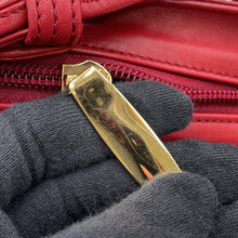 将图像加载到图库查看器中，LOEWE Anagram Handbag Red Leather
