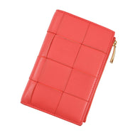 Bottega Veneta Maxi INTRECCIATO Cassette Bi-fold Wallet Orange Leather