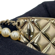 Load image into Gallery viewer, CHANEL Matelasse motif Chain Necklace GoldAB6135 Pearl Metal Leather
