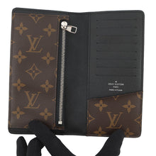 将图像加载到图库查看器中，LOUIS VUITTON Portefeuille Tanon BrownM93800 Monogram Macassar Canvas
