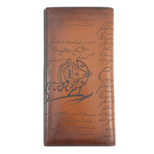 Load image into Gallery viewer, Berluti Calligraphy Espace Flap Long Wallet Brown Leather
