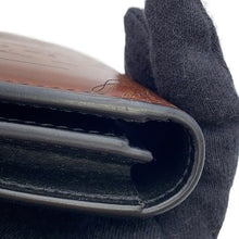 将图像加载到图库查看器中，Berluti Calligraphy Espace Flap Long Wallet Brown Leather
