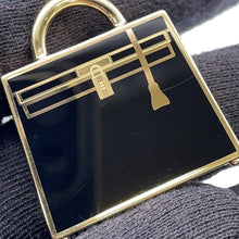 Load image into Gallery viewer, HERMES Curiosite Kelly Lacu Black/Gold Metal
