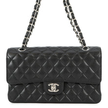Load image into Gallery viewer, CHANEL Matelasse W Flap ChainShoulder Bag BlackA01112 Caviar Leather Size 25
