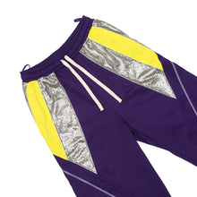 Load image into Gallery viewer, GUCCI Metal Zip Track Pants Size XS(170/74A) Purple/Silver/Yellow740119 Polyester55% Cotton45%
