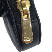 将图像加载到图库查看器中，Dior Cannage Lady Dior Call'in Dior Phone Holder 2-Way BlackS0872ONMJ Lambskin
