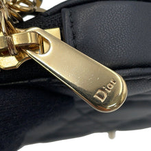 将图像加载到图库查看器中，Dior Cannage Lady Dior Call'in Dior Phone Holder 2-Way BlackS0872ONMJ Lambskin
