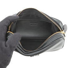 Load image into Gallery viewer, MIUMIU Crossbody Bag Black Leather Size 70
