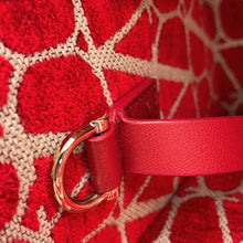 将图像加载到图库查看器中，Valentino Garavani Le Quatrieme Toile Iconograph 2-Way Bag Beige/Red2W2B0L76HUJJ4A Canvas Leather

