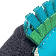 Load image into Gallery viewer, HERMES Gee Camail Blue Azteque/Black/Vert Comic/Vert Fizz Lambskin
