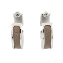 Load image into Gallery viewer, HERMES Olymp Earrings Etoupe Metal Epsom
