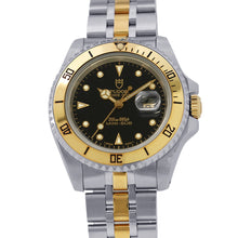 将图像加载到图库查看器中，TUDOR Prince Date Mini Submariner W34mm Stainless Steel K18YG Black Dial73193
