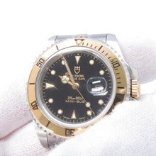 将图像加载到图库查看器中，TUDOR Prince Date Mini Submariner W34mm Stainless Steel K18YG Black Dial73193
