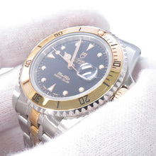 将图像加载到图库查看器中，TUDOR Prince Date Mini Submariner W34mm Stainless Steel K18YG Black Dial73193
