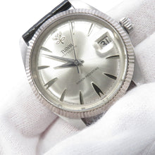 Load image into Gallery viewer, TUDOR Oyster Date Large Rose W34mm Stainless Steel Leather Silver Dial7962
