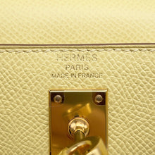 Load image into Gallery viewer, HERMES Kelly Sellier Jaune Poussin Epsom Size 25
