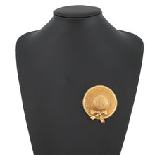 Load image into Gallery viewer, CHANEL Straw Hat Motif Brooch Metal
