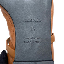 Load image into Gallery viewer, HERMES Ballet Flats Jolie Gold Nappa Calf Leather Size 36
