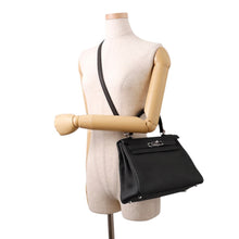 Load image into Gallery viewer, HERMES Kelly Retourne Black Togo Leather Size 28
