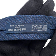 Load image into Gallery viewer, HERMES Overall Pattern Tie Blue Silk100%
