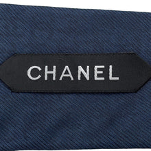 将图像加载到图库查看器中，CHANEL CC Logo tie Navy Silk100%
