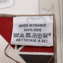 Load image into Gallery viewer, HERMES Carre Gloves Wristwatch Size 90 Blanc Casse/Etoupe/RougeHH004211S 01 Silk 100%
