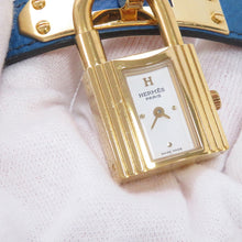 Load image into Gallery viewer, HERMES Kelly watch W20mm Gold Plated Leather Epsom White DialKE1.210

