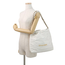 Load image into Gallery viewer, CHANEL CHANEL22 Handbag WhiteAS3260 Shiny Calf Leather Size Small

