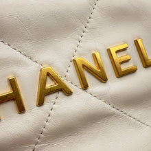 Load image into Gallery viewer, CHANEL CHANEL22 Handbag WhiteAS3260 Shiny Calf Leather Size Small
