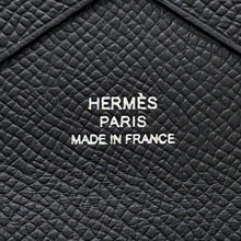 将图像加载到图库查看器中，HERMES Calvi Duo Black Epsom
