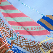 Load image into Gallery viewer, HERMES Carre ≪Board-a-Board≫ Size 80 Blue Ciel/Green/Multicolor Cotton100%
