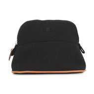 HERMES Pouch Bolide Black Cotton Canvas Size Mini mini