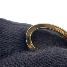 将图像加载到图库查看器中，HERMES Ear cuff Pop H Black Gold Plated Lacquer
