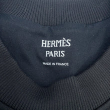 将图像加载到图库查看器中，HERMES Tucked Knitted Fabric Shirt with Embroidery Size 36 BlackH6E4651DD0236 Cotton100%
