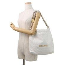 Load image into Gallery viewer, CHANEL CHANEL22 Handbag WhiteAS3260 Shiny Calf Leather Size Small
