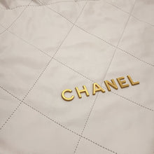 Load image into Gallery viewer, CHANEL CHANEL22 Handbag WhiteAS3260 Shiny Calf Leather Size Small

