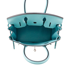 将图像加载到图库查看器中，HERMES Birkin Blue Atoll Togo Leather Size 30
