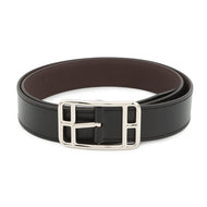 HERMES Cape Cod reversible belt Size 90 Black/Ebene Box Calf Leather Togo Leather