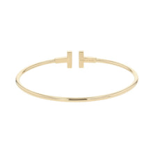 将图像加载到图库查看器中，TIFFANY&amp;Co. T-wire Diamond Bracelet Size Large60010755 18K Yellow Gold
