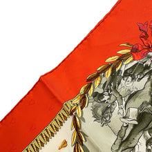 Load image into Gallery viewer, HERMES Carre Napoleon Size 90 Orange/Multicolor Silk100%
