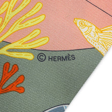 Load image into Gallery viewer, HERMES Twilly Precious Paradise Vert Almond/Apricot/Blue Jean Silk100%

