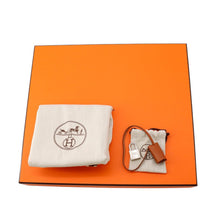 Load image into Gallery viewer, HERMES Herbag zip Navy/Natural Toile H Vache Hunter Leather Size PM
